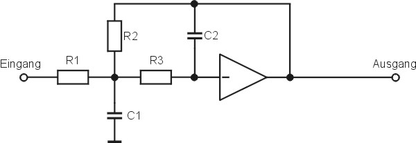 Tiefpassfilter mit Mehrfachgegenkopplung